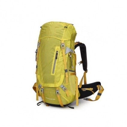کوله پشتی کوهنوردی کاراکال 55+10 لیتری مدل KA-8074 رنگ زرد