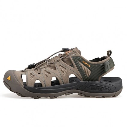 صندل هامتو کد 750545A-1 رنگ خاکی