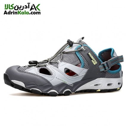 کفش پیاده روی صندل زنانه هامتو مدل 630261B-5 رنگ خاکستری تیره/آبی