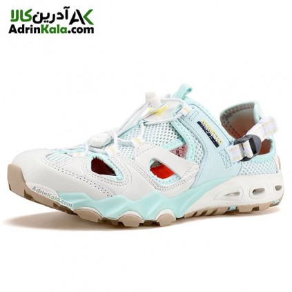 کفش پیاده روی صندل زنانه هامتو مدل 630261B-9 رنگ کرم(بژ)/سبزآبی