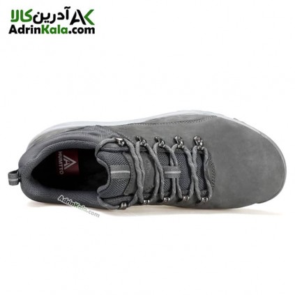 کفش چرم مردانه هومتو کد humtto 340604A-2 رنگ خاکستری تیره
