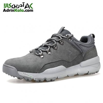 کفش چرم پیاده روی مردانه هامتو کد 340604A-2 رنگ خاکستری تیره