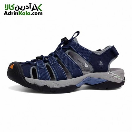 صندل هامتو زنانه کد 710445B-25 رنگ طوسی/سرمه ای