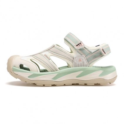 صندل پیاده روی زنانه هامتو کد 750481B-2 رنگ کرم(بژ)/سبز
