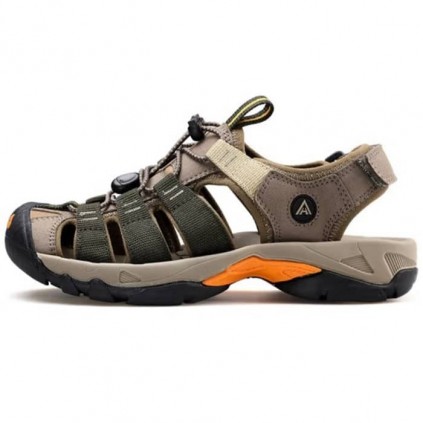 صندل مردانه هامتو مدل 710445A-4 رنگ قهوه ای/سبز