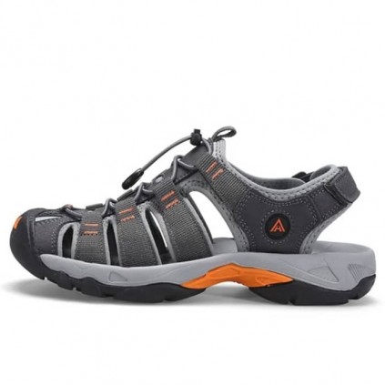 صندل مردانه هامتو مدل 710445A-5 رنگ خاکستری