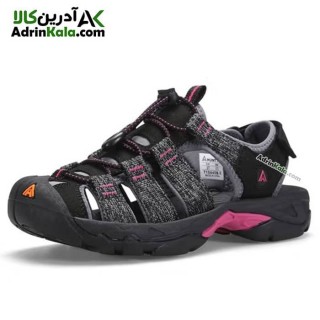 صندل پیاده روی زنانه هامتو مدل 710445B-5 رنگ مشکی طرح دار