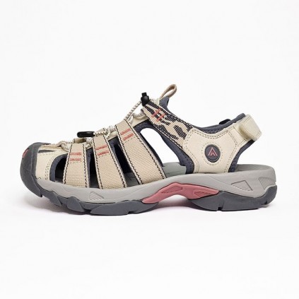 صندل زنانه هامتو مدل 710445B-15 رنگ بژ/خاکستری