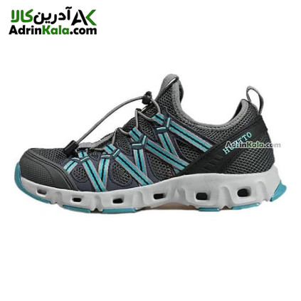 کفش پیاده روی مردانه هومتو مدل 610049A-4 خاکستری تیره/آبی فیروزه ای
