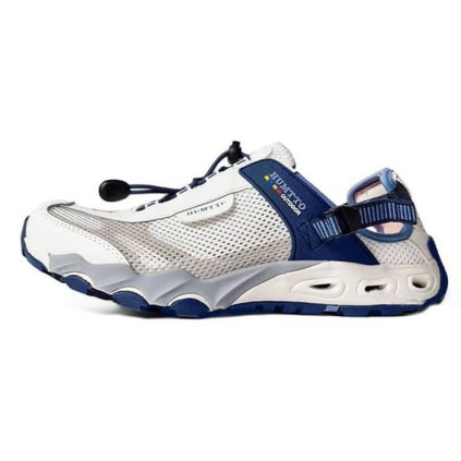 کفش صندل زنانه هامتو مدل 12-2605 رنگ سفید/سرمه ای