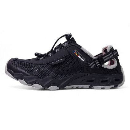 کفش صندل هامتو زنانه مدل 2605-13 رنگ مشکی/طوسی