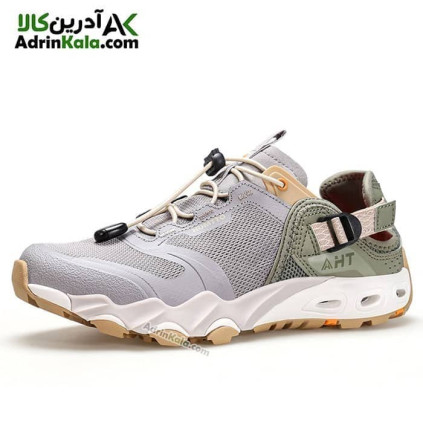 کفش پیاده روی مردانه هامتو مدل 630551A-5 رنگ طوسی/سبز