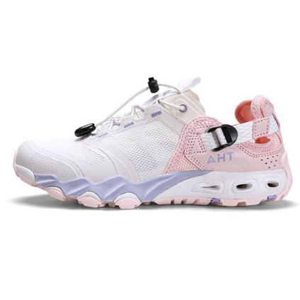 کفش صندل زنانه هامتو مدل 630551B-6 رنگ سفید عاجی/صورتی روشن