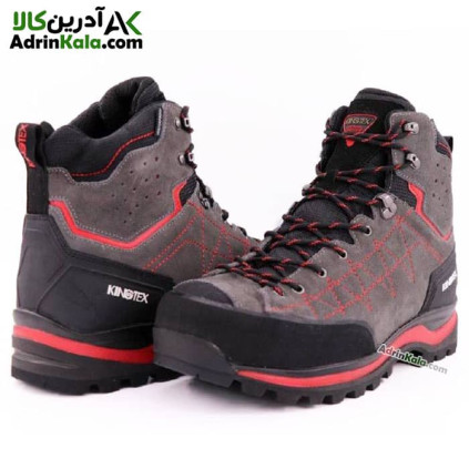 کفش کوهنوردی مردانه کینگ تکس مدل leopard رنگ خاکستری/قرمز