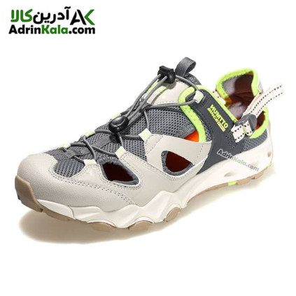 کفش صندل پیاده روی مردانه هامتو مدل 630261A-3 رنگ خاکستری تیره/کرم(بژ)