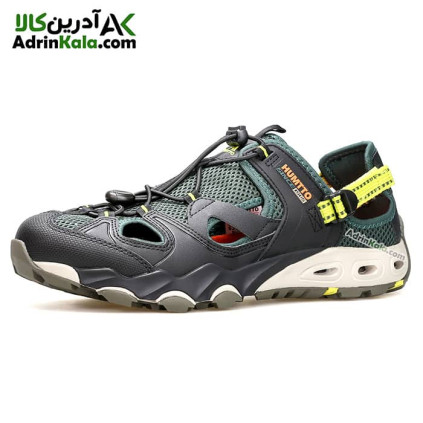 کفش صندل پیاده روی مردانه هامتو مدل 630261A-4 رنگ سبز تیره/مشکی