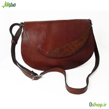 کیف دوشی چرم زنانه مدل ترنجی