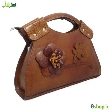 کیف دوشی مجلسی زنانه چرم گلدار کد R02