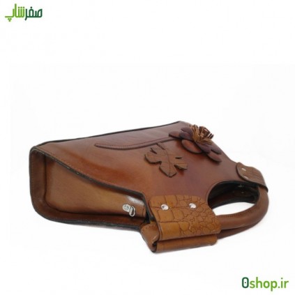 کیف دوشی مجلسی زنانه چرم گلدار کد R02