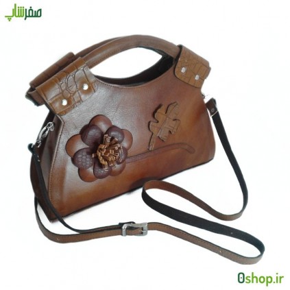 کیف دوشی مجلسی زنانه چرم گلدار کد R02