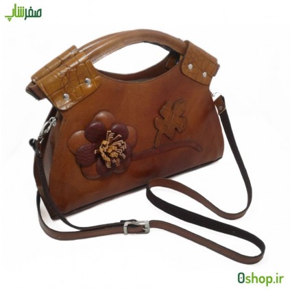 کیف دوشی مجلسی زنانه چرم گلدار کد R02