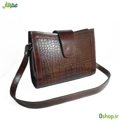 کیف دوشی کوچک زنانه چرم مدل دوشی زبانه دار