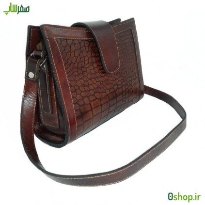کیف دوشی کوچک زنانه چرم مدل دوشی زبانه دار