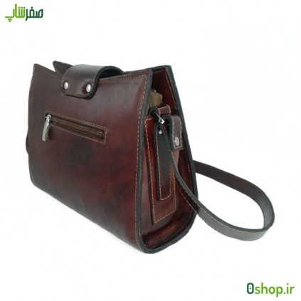 کیف دوشی کوچک زنانه چرم مدل دوشی زبانه دار