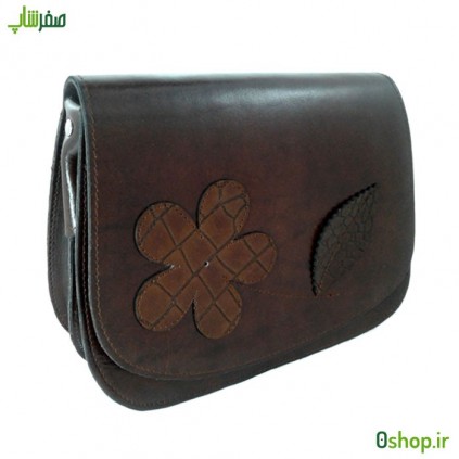 کیف دوشی گلدار چرم زنانه مدل R05