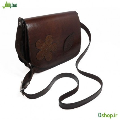 کیف دوشی گلدار چرم زنانه مدل R05