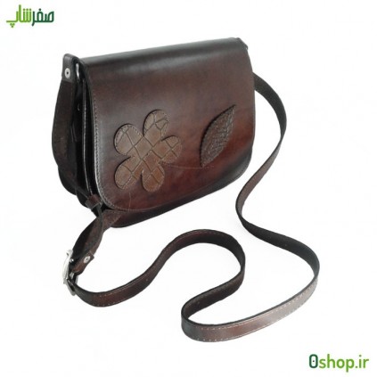 کیف دوشی گلدار چرم زنانه مدل R05