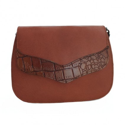 کیف دوشی زنانه چرم طبیعی مدل R08