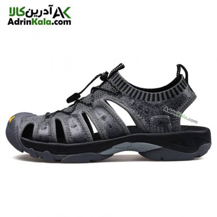 صندل پیاده روی مردانه هامتو مدل 710096A-1 خاکستری تیره