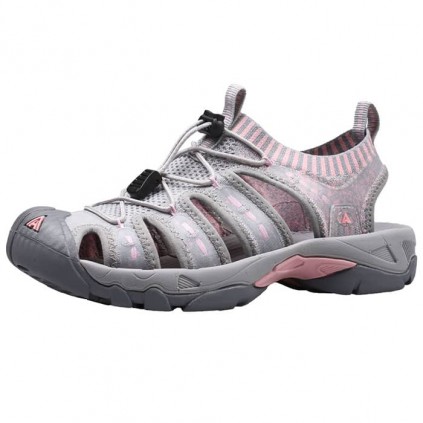 صندل زنانه هامتو مدل 710096B-2 رنگ طوسی/صورتی روشن