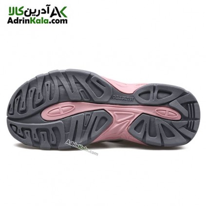 صندل هامتو زنانه مدل 710096B-2 رنگ طوسی/صورتی روشن