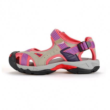 صندل زنانه هامتو مدل 9602-1 رنگ طوسی/صورتی