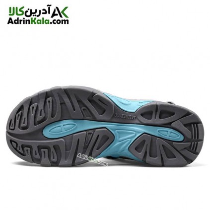 صندل هامتو زنانه مدل 9602-5 رنگ طوسی/آبی فیروزه ای