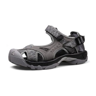 صندل جلو بسته مردانه هامتو مدل humtto 9601-3 رنگ خاکستری تیره