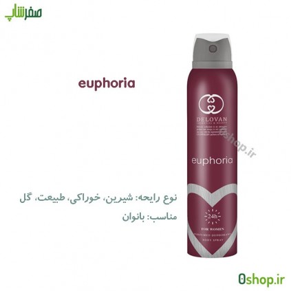 اسپری خوشبوکننده بدن euphoria دلووان