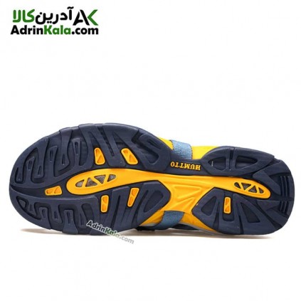 صندل حراج جلو بسته مردانه هامتو کد 710091A-1 رنگ مشکی/زرد