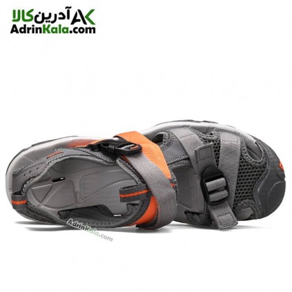 صندل هامتو مردانه مدل 710091A-2 رنگ خاکستری تیره/نارنجی