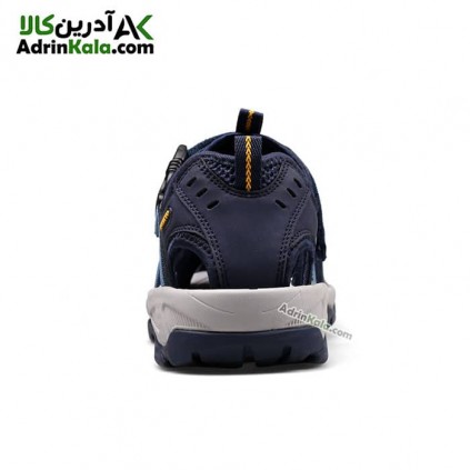 صندل مردانه جلو بسته هامتو مدل 710091A-4 رنگ سرمه ای/زرد