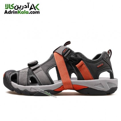 صندل طبیعت گردی مردانه هامتو مدل 710091A-2 رنگ خاکستری تیره/نارنجی