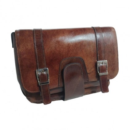 کیف چرم دست دوز دوشی زنانه مدل هلالی کد531