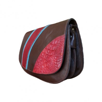 کیف دوشی زنانه چرم مدل هلالی کد 562