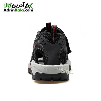 صندل کوهنوردی مردانه هامتو humtto 710091A-5 رنگ مشکی طرح دار/قرمز