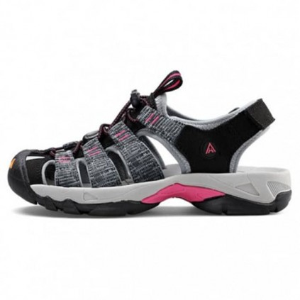 صندل زنانه هامتو مدل 710445B-1 رنگ مشکی/طوسی