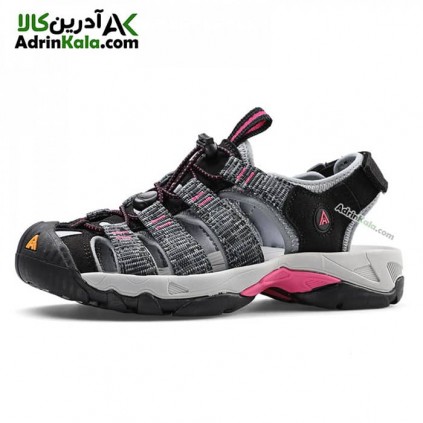 صندل کوهنوردی زنانه هامتو مدل 710445B-1 رنگ مشکی/طوسی
