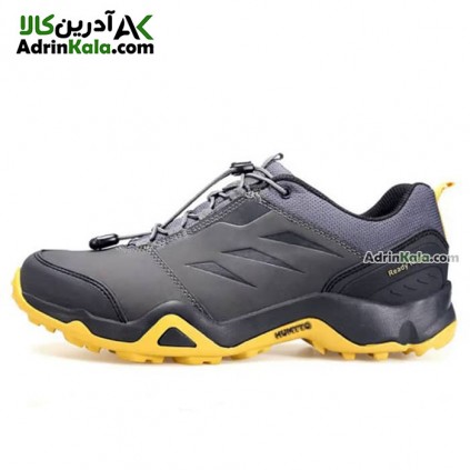 کفش پیاده روی مردانه هامتو مدل 130118A-2 خاکستری تیره/زرد
