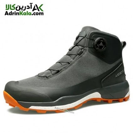 کفش ورزشی ساقدار مردانه هامتو مدل 220838A-2 بند دیسکی رنگ خاکستری/نارنجی